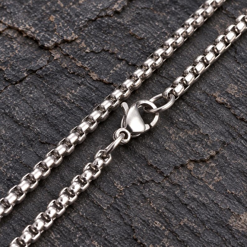 Stainless Steel Box Chain Necklace, Choice of Length and Width Z568 - Etsy