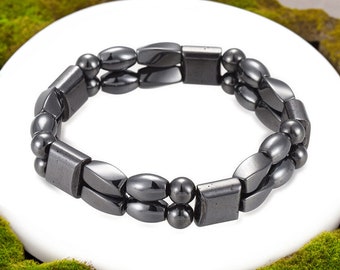 Magnetic Hematite Energy Powerful Bead Stretch Bracelet Adjustable G10