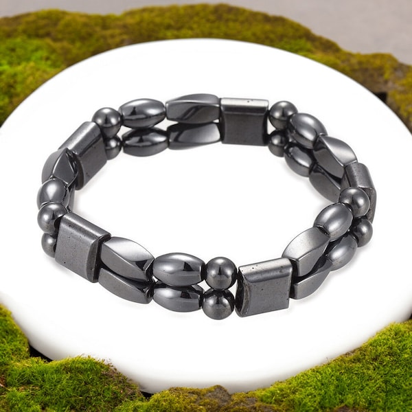 Magnetic Hematite Energy Powerful Bead Stretch Bracelet Adjustable G10