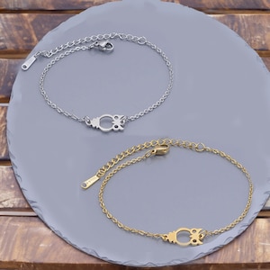 201 Stainless Steel Link Bracelet Lobster Clasp Owl Silver Gold Adjustable P251