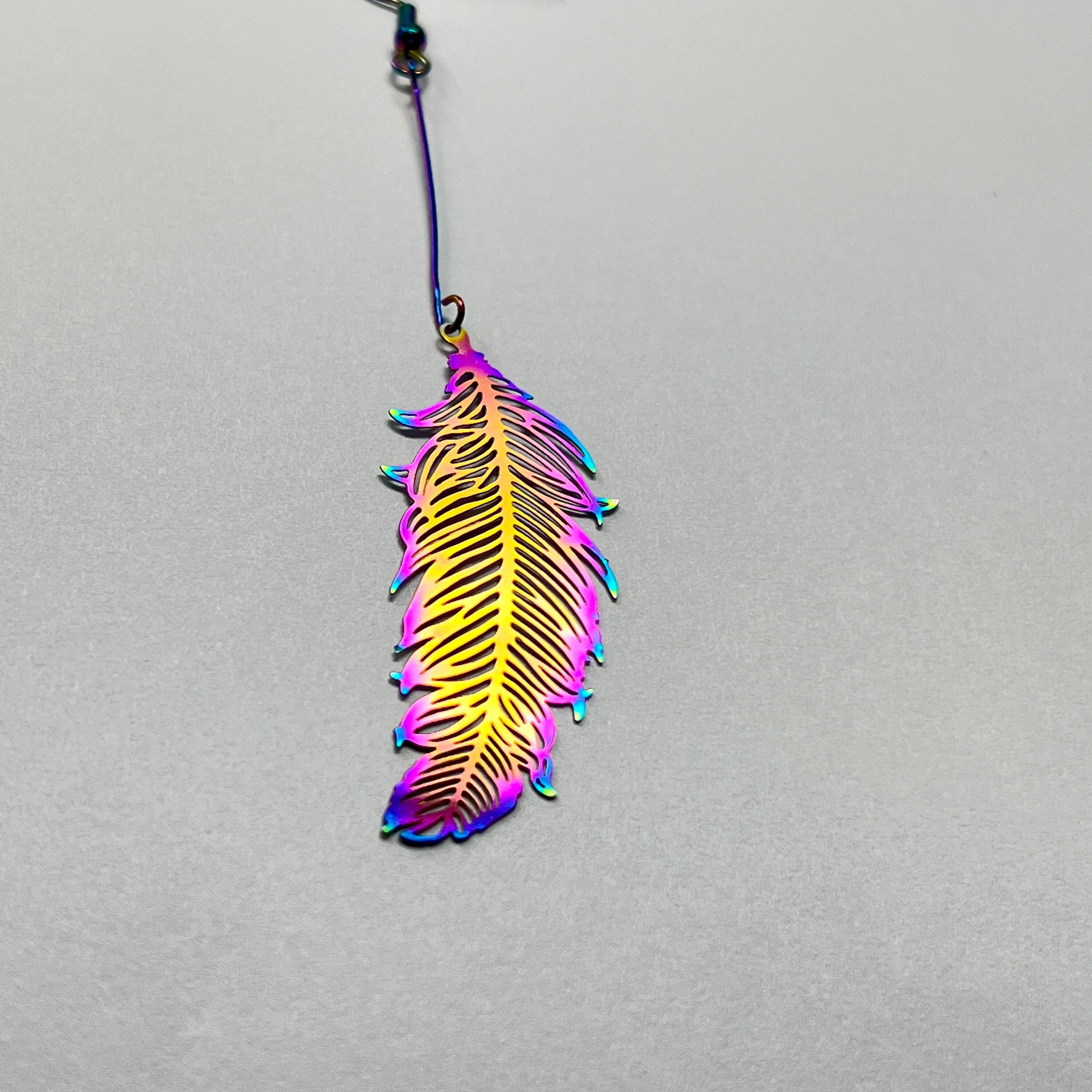 Orecchini Pendenti Viola Grigi E Metallo Decorato - Gioielli - Orec - Foto 4