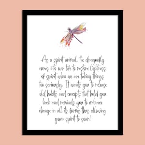Dragonfly Inspirational Quote Wall Art, Office Wall Art, Office Decor, Home Decor