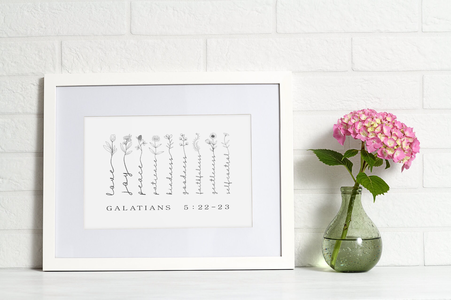 Fruit of the Spirit Galatians 5:22-23 Wall Art, Bible Verse Wall Art ...