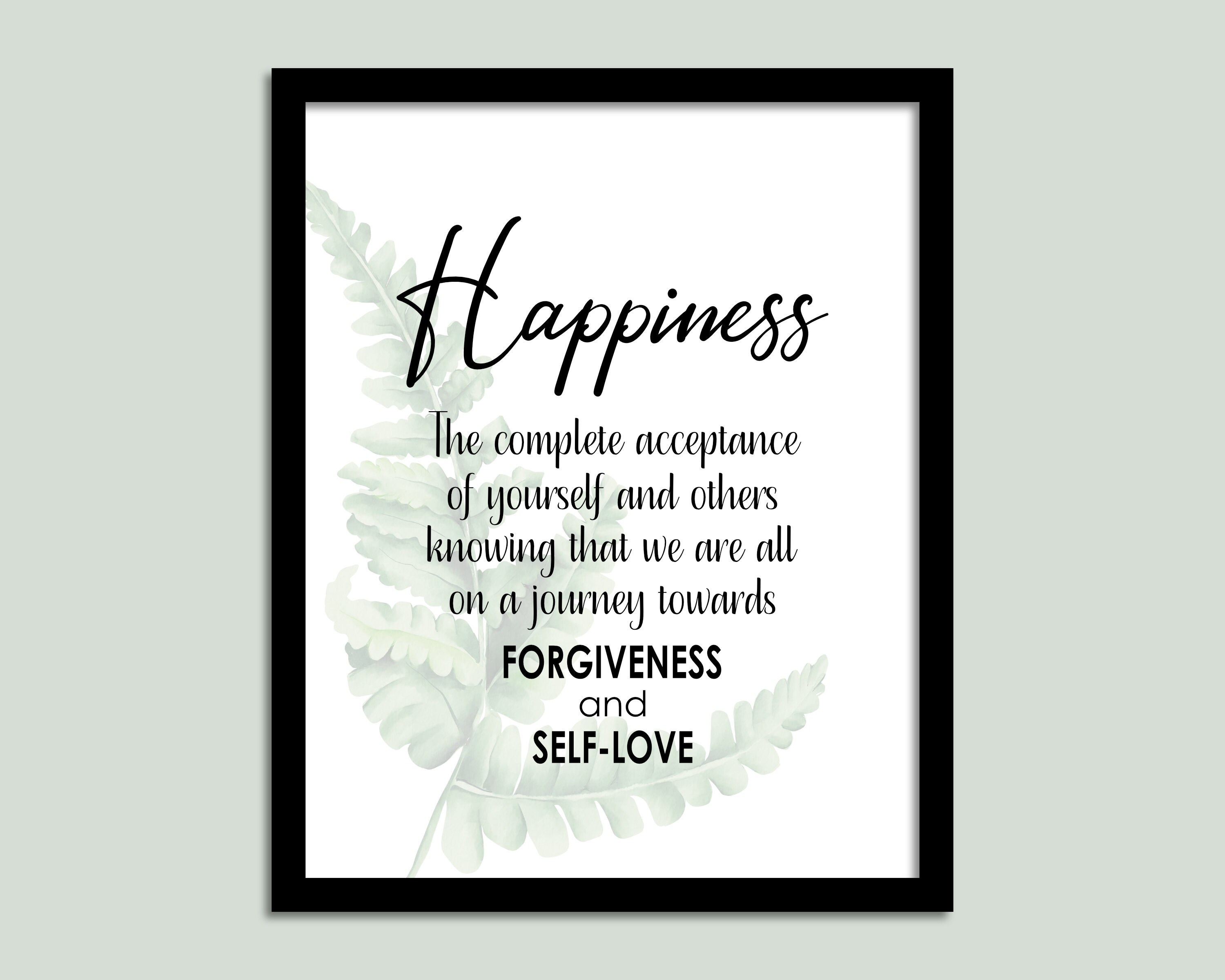 Happiness Quote Wall Art, Inspirational Quote, Office Wall Art, Office ...