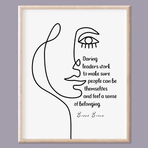 Brene Brown Leadership Quote, Digital Print, Counselor Gift, Therapist Decor, Office Wall Art, Therapy Poster, Psychology