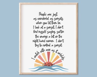 Carl Rogers Quote Printable Wall Art, Mental Health, Therapist Office Wall Decor, Counseling, Psychology Quote