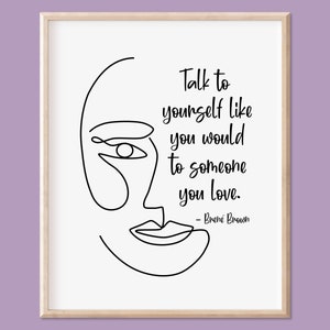 Brene Brown Quote, Printable Wall Art, Inspirational Quote, Therapist Office Decor, Counselling, Psychology Quote