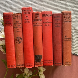 Circa 1900s-1940s | Red and Black Books | Vintage Decor Book