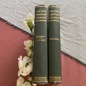 The True Christian Religion | Vintage Decor Book | Vintage Book Set