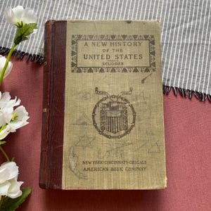 1901 Druck | Eine neue Geschichte der Vereinigten Staaten | Vintage Decor Buch