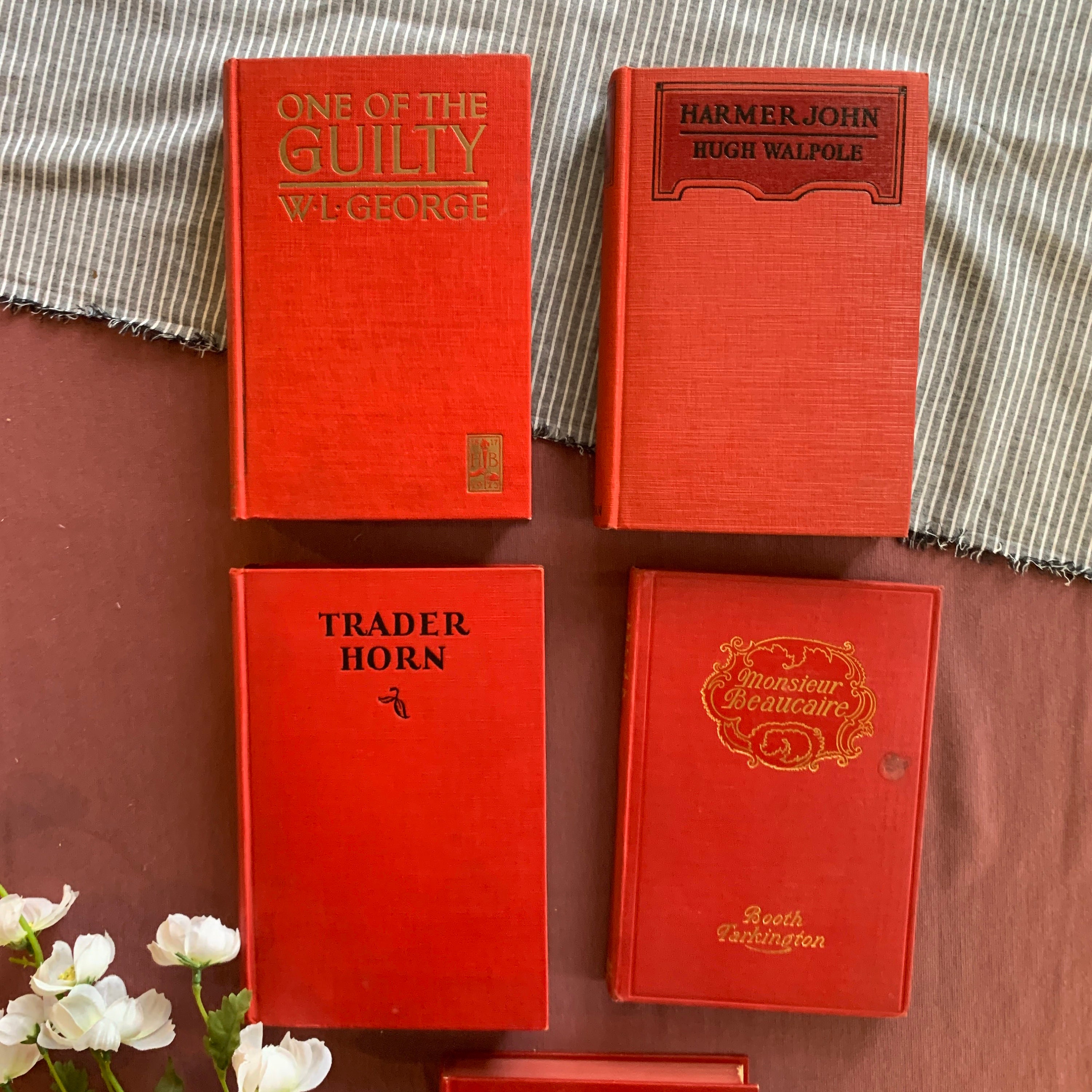 Shades of Bright Red Books by Color Vintage Decor Books Etsy