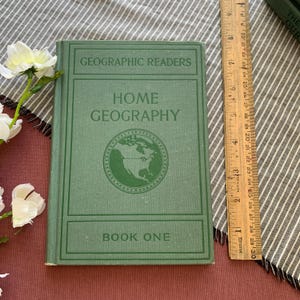 1915 Druck | Geographische Leser | Vintage Dekor Bücher | Vintage Bücher-Set