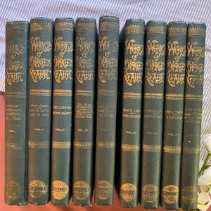 Circa 1890s | The Works of Charles Reade | Vintage Book Set |  Vintage Decor Books
