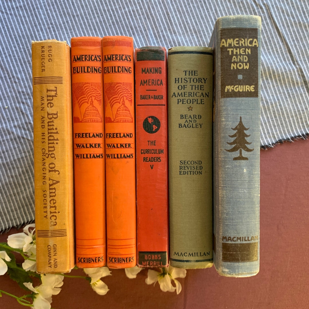 American History School Books Vintage Decor Book Etsy