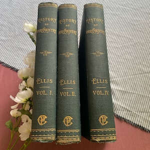 History of Our Country | Vintage Book Set |  Vintage Decor Books