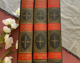 1868 Printing | Charles Dickens Novels | Vintage Decor Book
