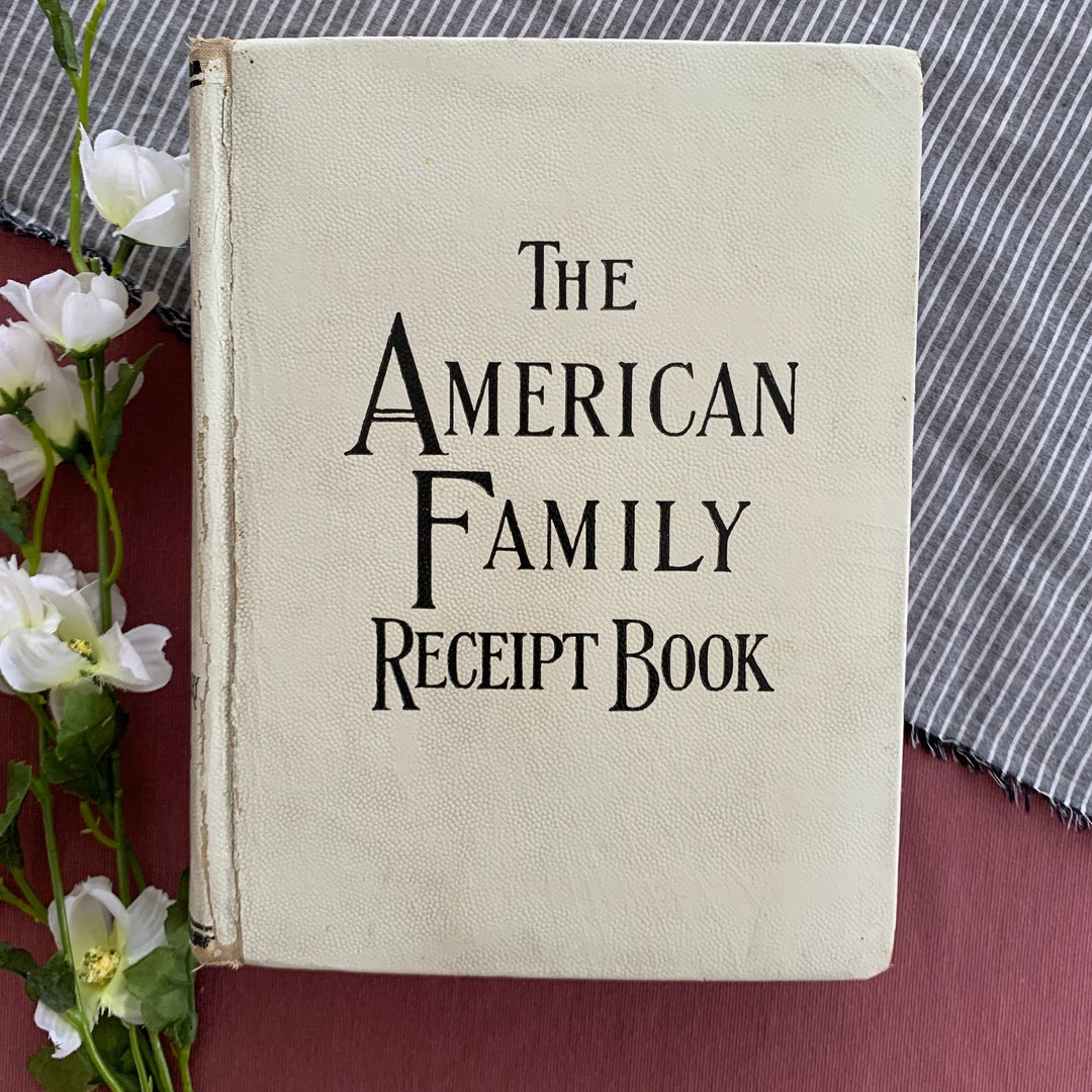 the-american-family-receipt-book-vintage-rare-book-etsy