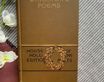 Poetical Works of John Greenleaf Whittier | Vintage Decor Book