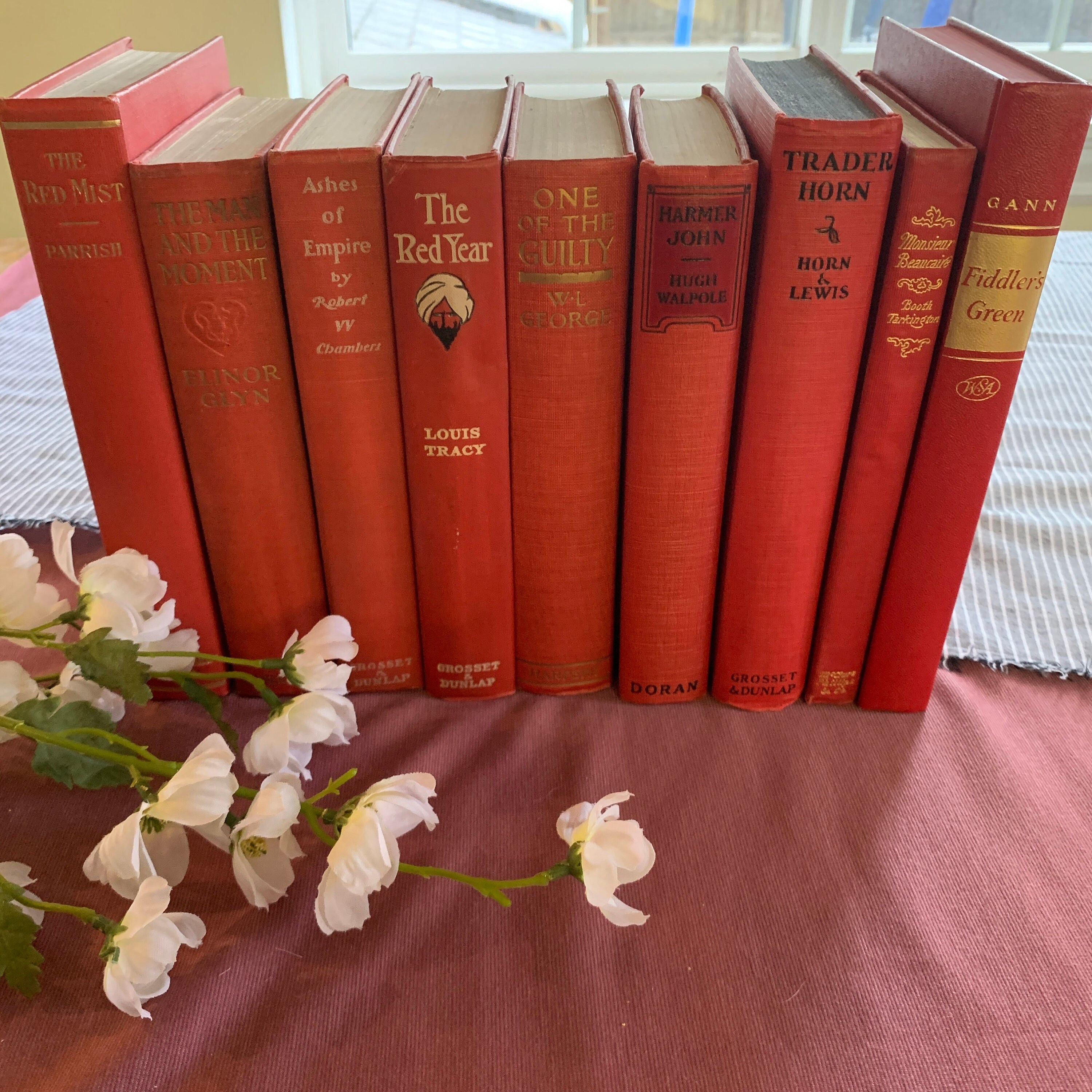 Shades of Bright Red Books by Color Vintage Decor Books Etsy