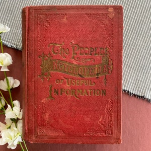 The People’s Encyclopedia of Useful Information | Vintage Decor Book