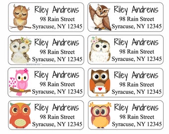 Return Address Labels | Owl | Animals | Custom Address Labels | Personalized Address Labels | 60 address stickers | Custom Labels |