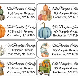 Return Address Labels Fall Theme Custom Address Labels Personalized ...