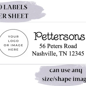 Return Address Labels | Logo | Custom Address Labels | Personalized Address Labels | 60 address stickers | Custom Labels |