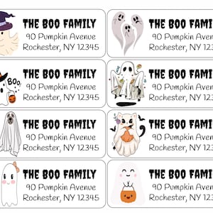 Halloween Return Address Labels | Ghosts | Custom Address Labels | Personalized Address Labels | 60 address stickers | Custom Labels |