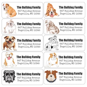Return Address Labels | American Bulldog | Dogs | Custom Address Labels | Personalized Address Labels | 60/30 address stickers |Custom Label