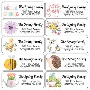 Return Address Labels | Spring | Flowers | Custom Address Labels | Personalized Address Labels | 60/30 address stickers | Custom Labels |