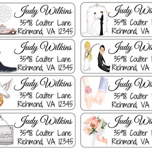 Adressaufkleber Hochzeit | Frisch verheiratet | Adressetiketten | Personalisierte Adressetiketten | 60 Adressaufkleber | Individuelle Etiketten |
