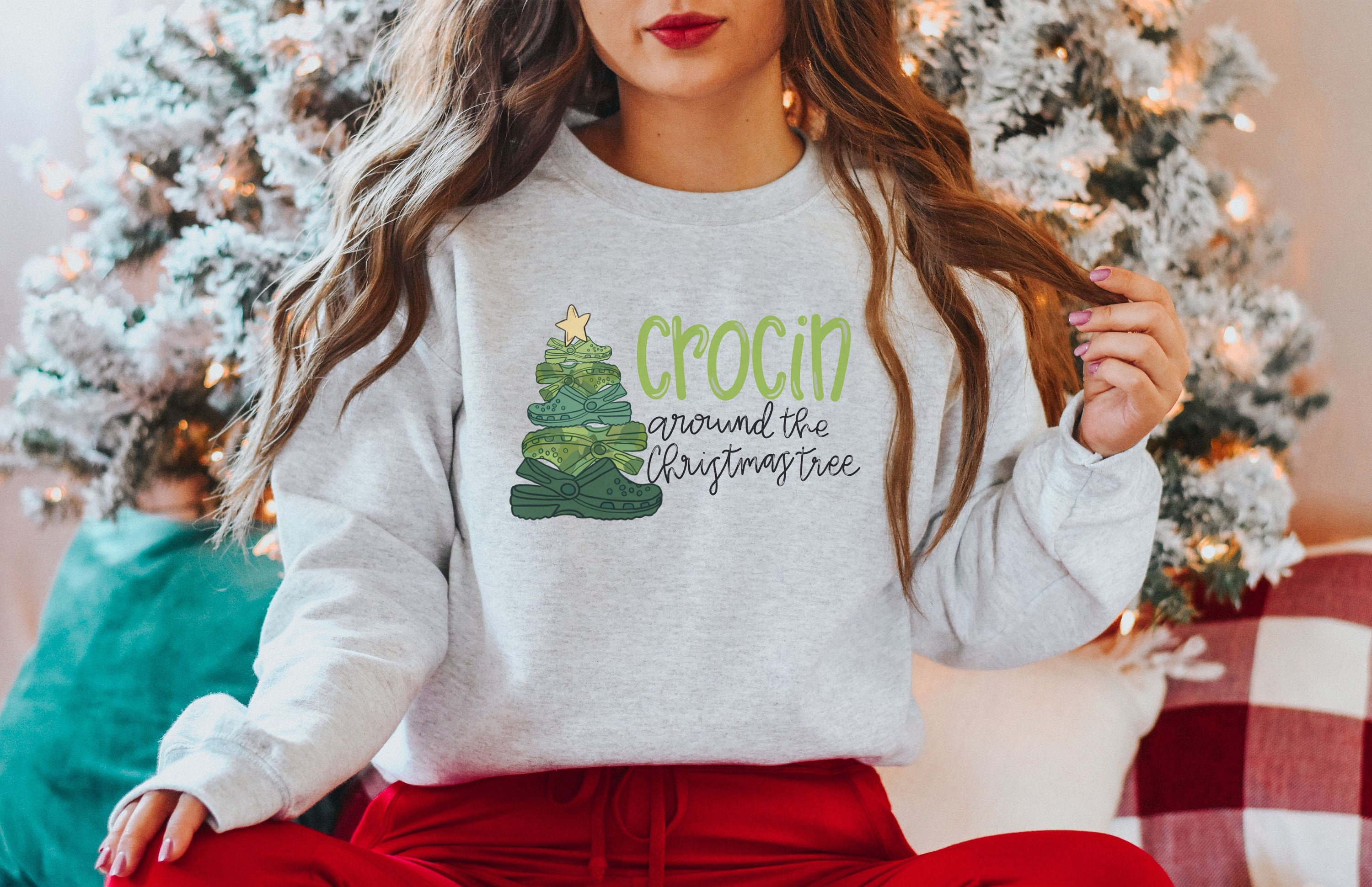 Crocin Around the Christmas Tree Sweatshirt Funny Christmas - Etsy