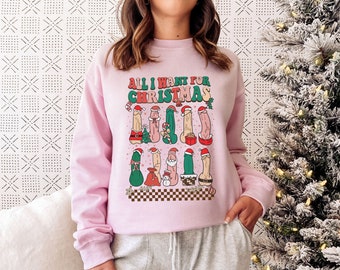 Pull De Noël 'Ugly' Pour Femme - Sweat à Manches Longues Motifs Drôles (Père Noël, Rennes...) - Tissu Polaire Doux, Col Rond