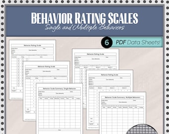 Behavior Rating Scales- Data Collection Sheets