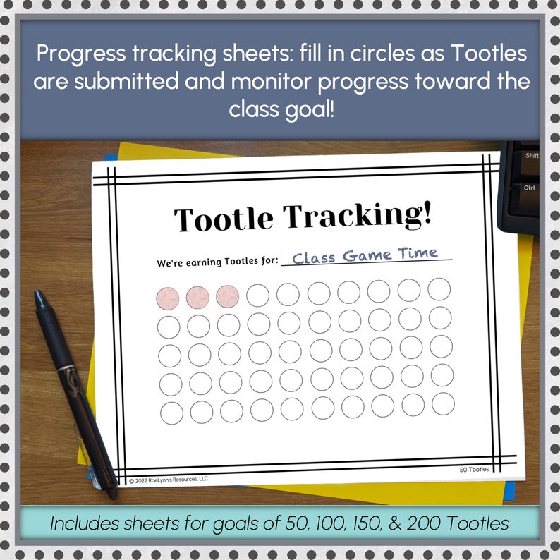 Tootling Behavior Intervention: Tootle Slips and Tracking Pages - Etsy