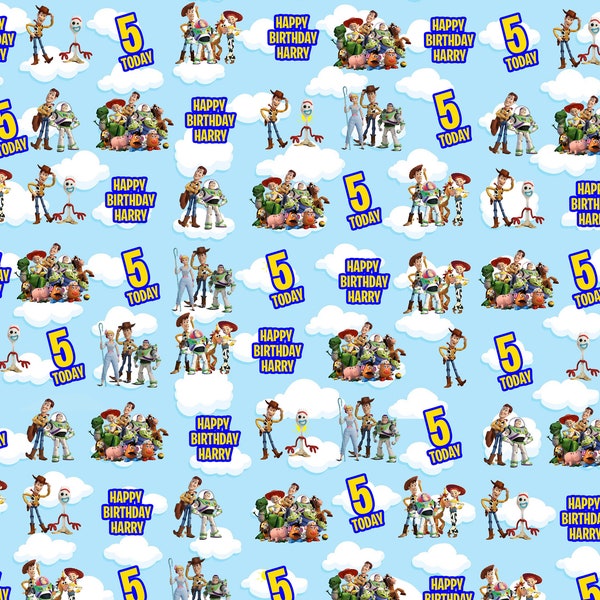 Padieoe pack of 5 toy story gift wrapping paper 51x75cm kraft paper