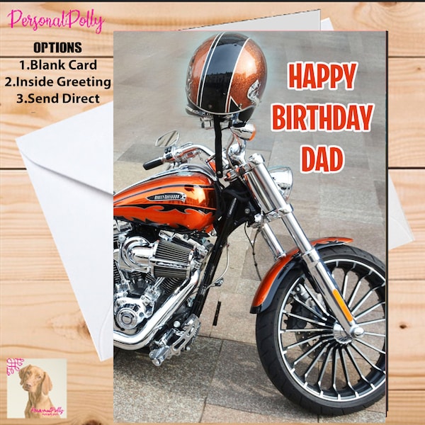 Harley Davidson Birthday Card - Etsy UK