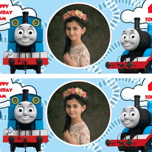 Personalised Thomas Birthday Banner X2 Photo Paper Wall Art Large The Tank Engine A1