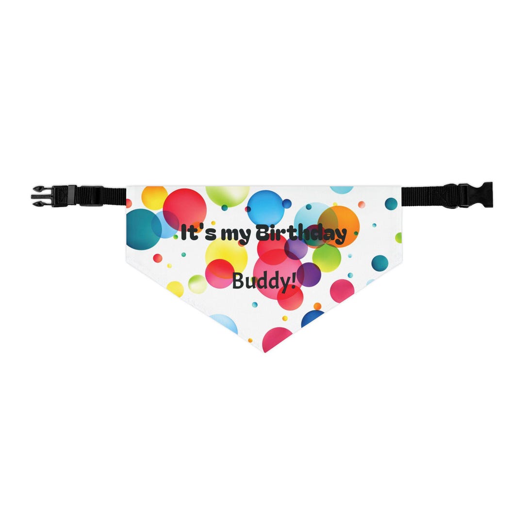 Personalised Birthday Pet Bandana Collar, Fun Dog , Birthday Outfit for