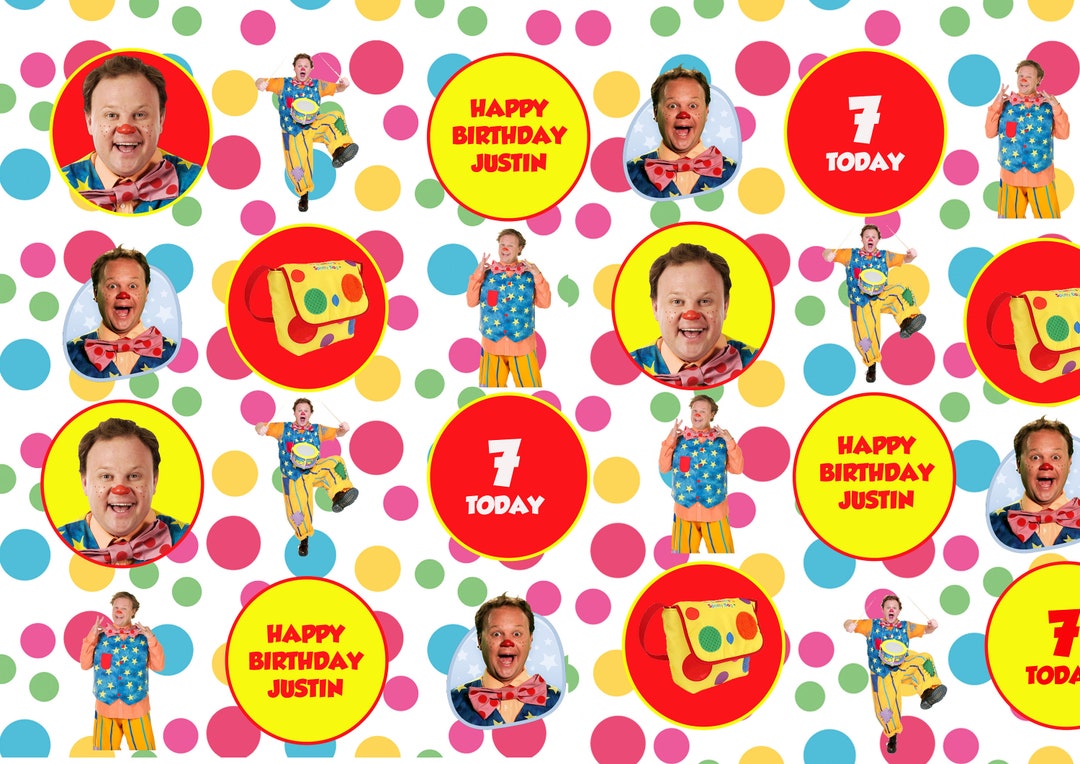 Personalised Mr Tumble Birthday Gift Wrap Large Sheet Wrapping Paper 840mm  X 610mm A1 Justin Spotty Bag - Etsy UK