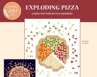 Exploding Pizza Quilt - PDF pattern