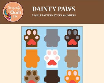Dainty Paws Quilt - PDF Pattern