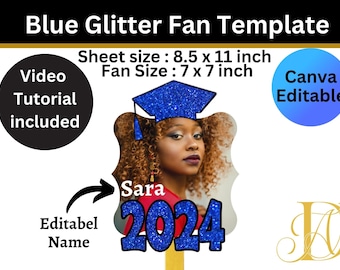 Graduation Fan Template: Editable Canva Design (Digital Download)