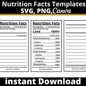 Nutrition Facts Template, Nutrition Facts PNG, Birthday Nutrition Facts Template, Nutrition facts SVG, Nutrition Facts Mug, Nutrition Facts