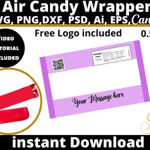 Chip bag template instant download, Air head 0.5 Ozwrapper template, Chip bag label, Chip bag mockup, Chip bag clip, Chip bag svg, Chips bag