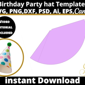Party Hut Vorlage, Geburtstag Hut Vorlage, Kegel Hut, Papier Hut, Geburtstag Party Hut, Blank Paper Hat