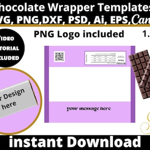 Chocolate bar wrapper template, Harshey bar wrapper template, Chip bag template instant download, Blank candy bar wrapper template,