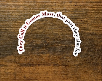Twenty One Pilots Sticker - Center Mass Song Quote