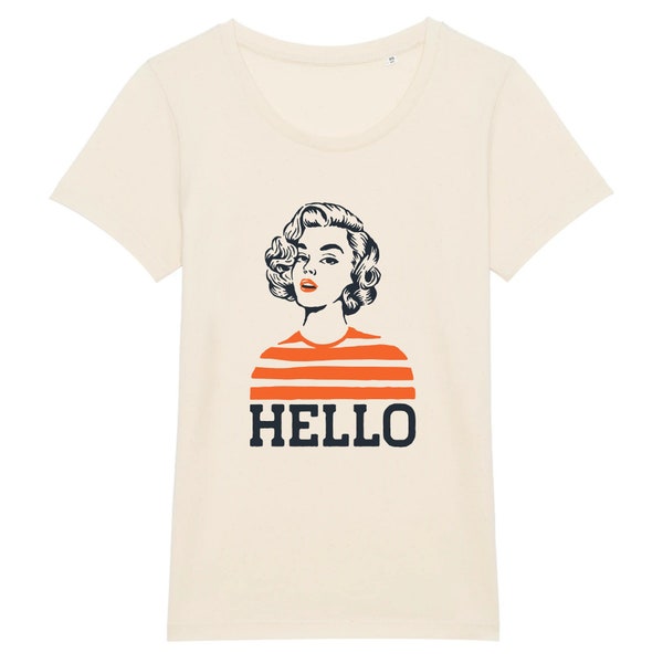 Tee-shirt femme en coton bio -design marilyne monroe