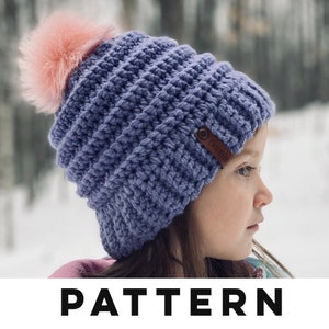 Crochet Beanie Double Strand Crochet Beanie Easy Crochet Hat Quick Crochet Hat Winter Hat Crochet Pattern Crochet Toque Thick Hat Bulky